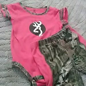 Browning pink camo 9 months outfit